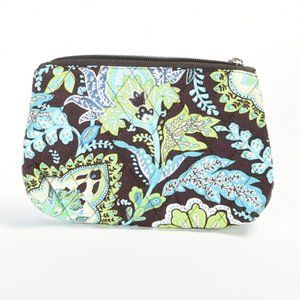 Belvah, Small Makeup Bag, Blue and Green Floral
